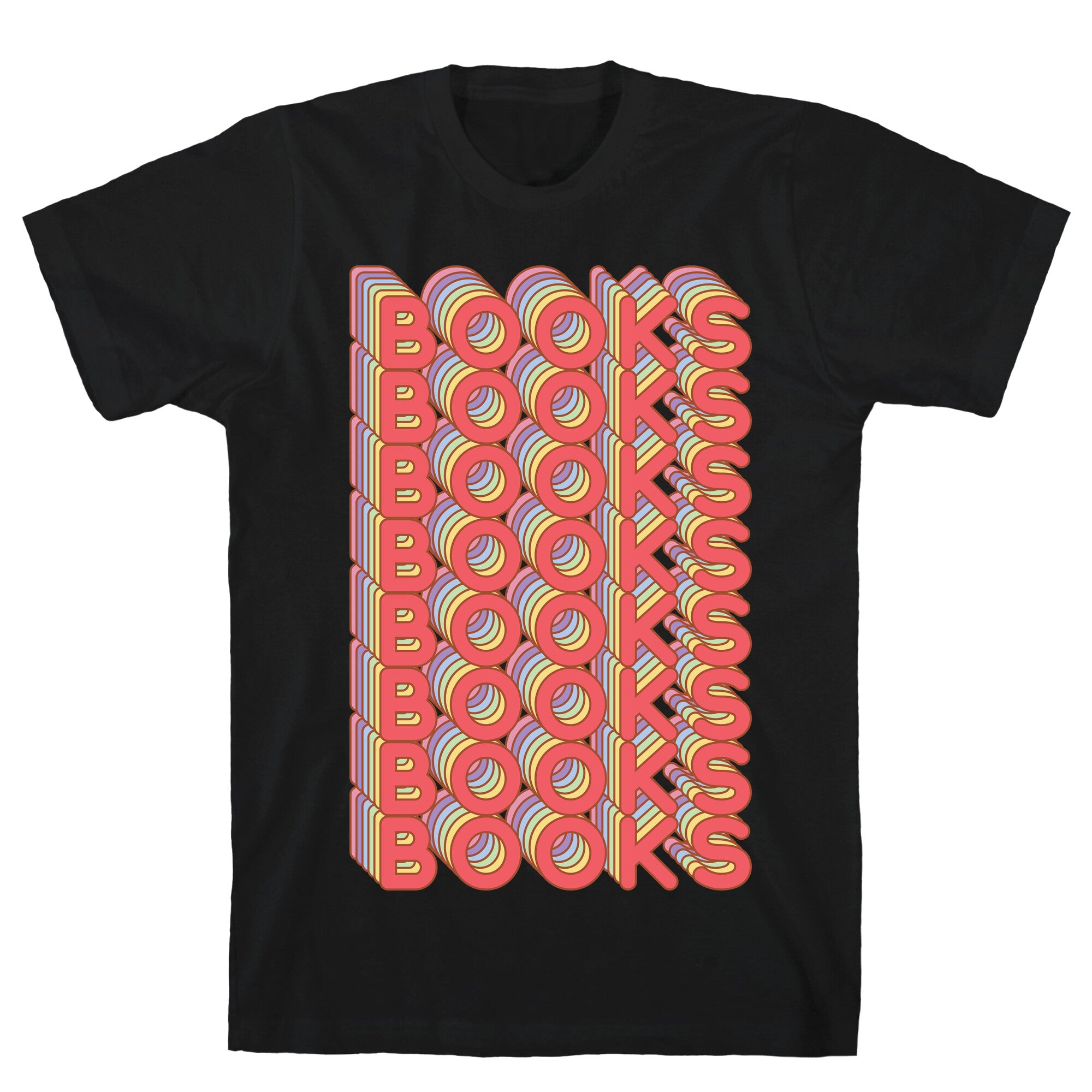 Books Retro Rainbow T-Shirt